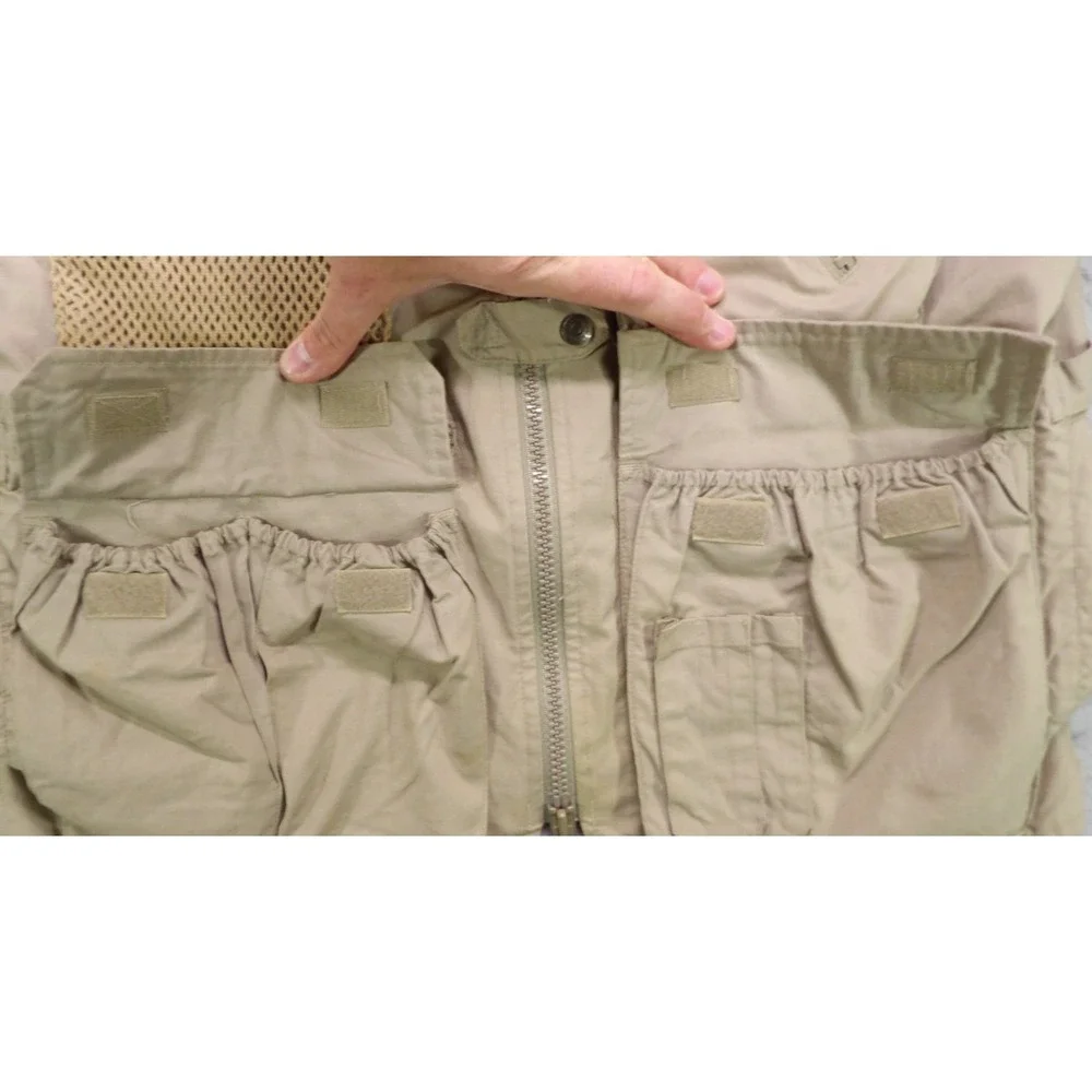 VTG Banana Republic Safari Travel Photojournalist Utility Vest Cotton Medium 90s